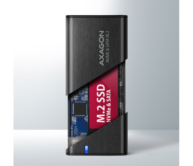 Axagon EEM2-SB2, USB-C 10Gbps - M.2 NVMe & SATA SSD RAW box - 1353423 - zdjęcie 2
